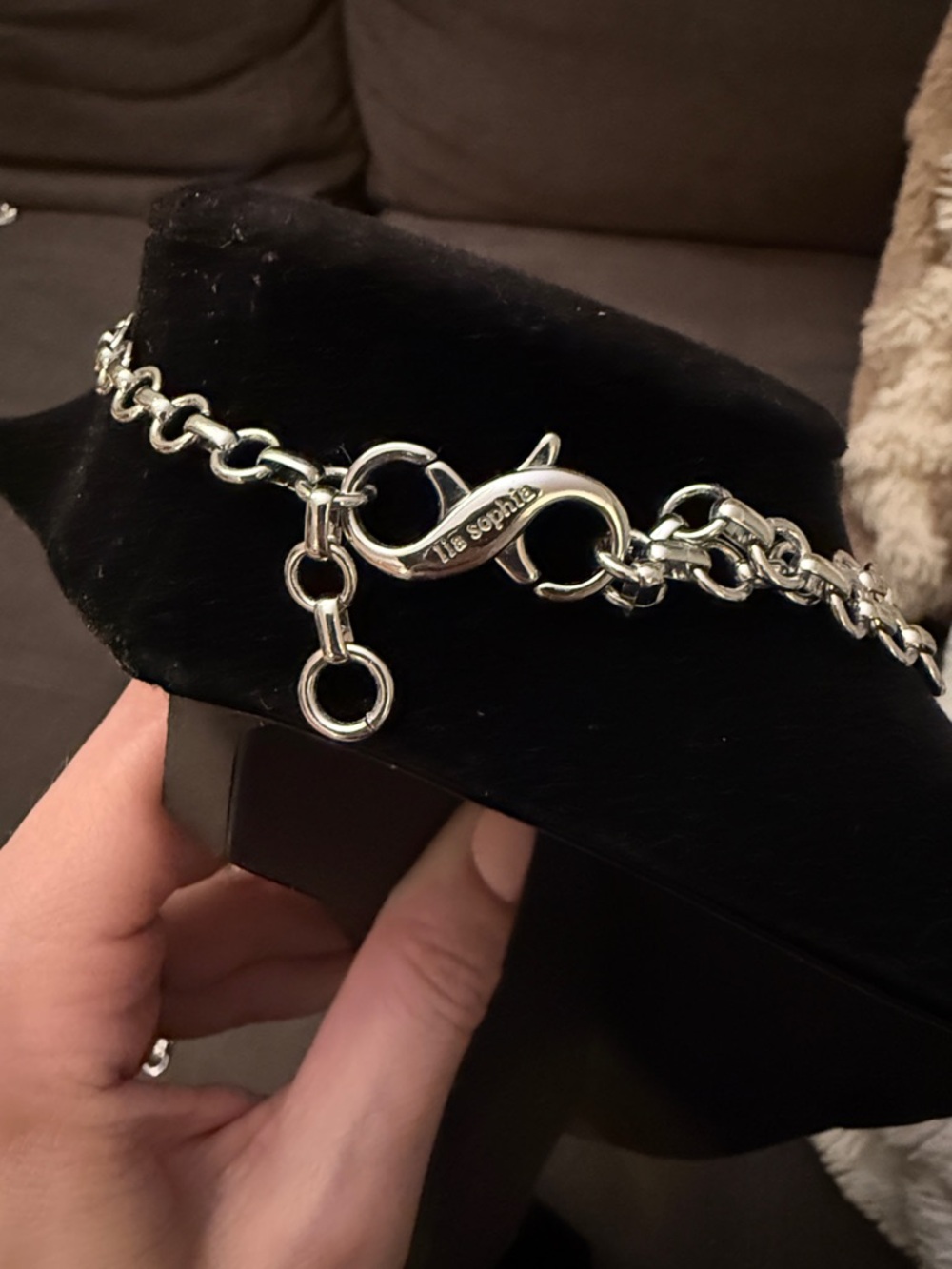 Lia Sophia Silver Crystal Bezel-Set Necklace - Picture 4 of 4